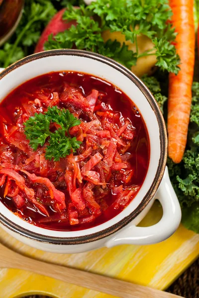 Traditional Beetroot Soup — Stock Photo, Image