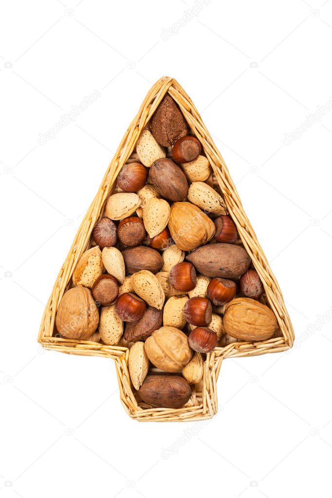 Christmas Tree Nuts Background