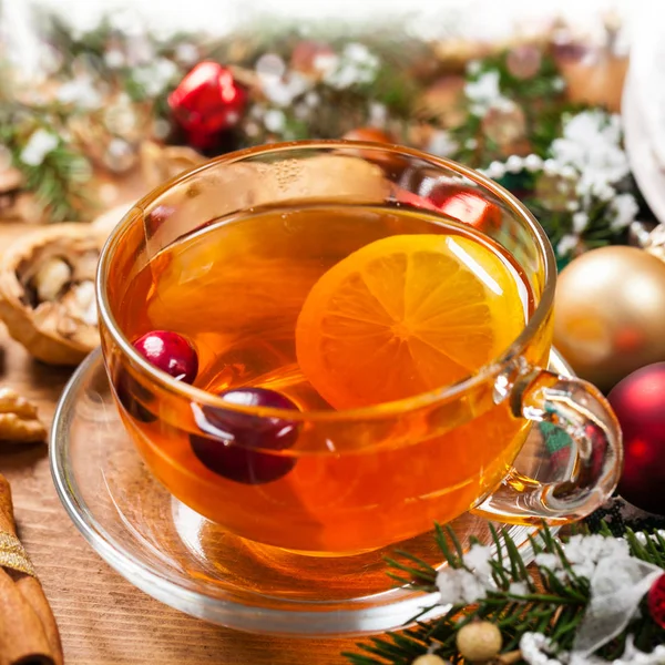 Christmas Holiday Tea Time — Stock Photo, Image