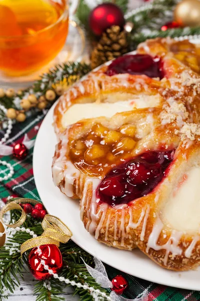 Danish Pastry Ring Dessert — Stock Photo, Image