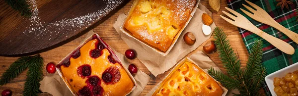 Christmas Background Baking Dessert — Stock Photo, Image