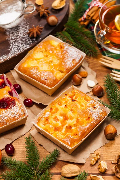 Christmas Background Baking Dessert — Stock Photo, Image