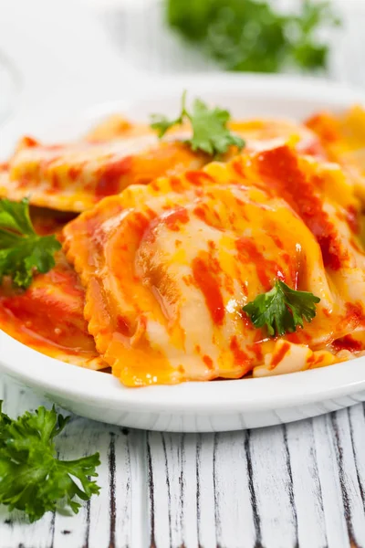 Roasted Pumpkin Ravioli — Stock Photo, Image