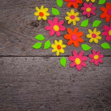 Kumaş çiçekler arka plan hissettim