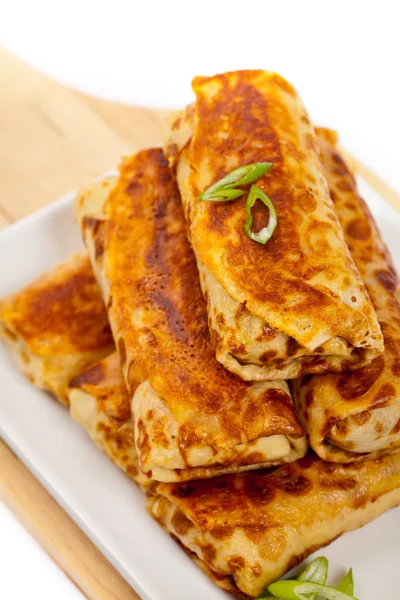 Gevulde pannenkoeken Blintzes — Stockfoto