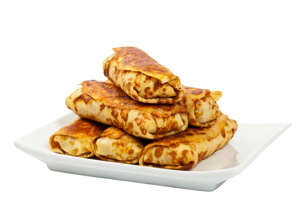 Gevulde pannenkoeken Blintzes — Stockfoto