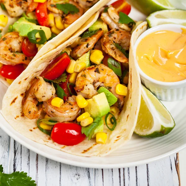 Shrimp Tacos with Salsa