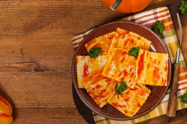 Kavrulmuş kabak gurme makarna