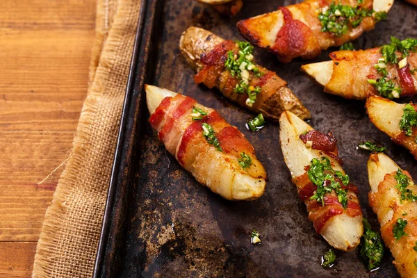 Bacon Avvolto Patate Zeppe — Foto Stock