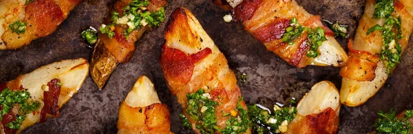Bacon Avvolto Patate Zeppe — Foto Stock