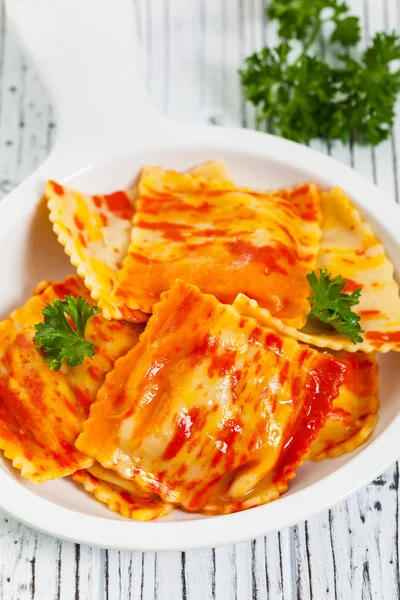 Pumpkin Gourmet Pasta Ravioli — Stock Photo, Image