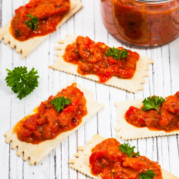 Geroosterde paprika voorgerecht — Stockfoto