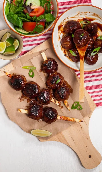 Albóndigas en salsa barbacoa — Foto de Stock