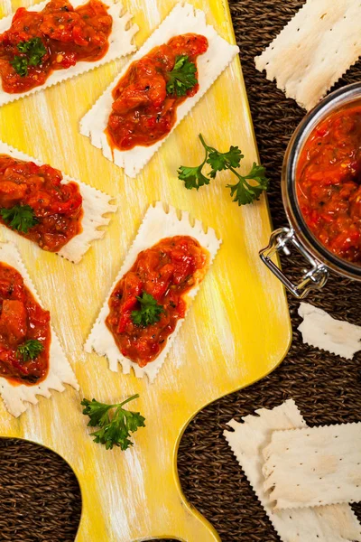 Salada de aperitivo de pimenta assada — Fotografia de Stock