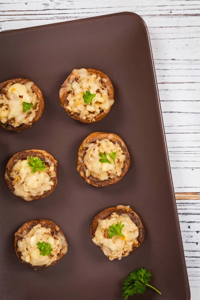 Setas rellenas vegetarianas —  Fotos de Stock