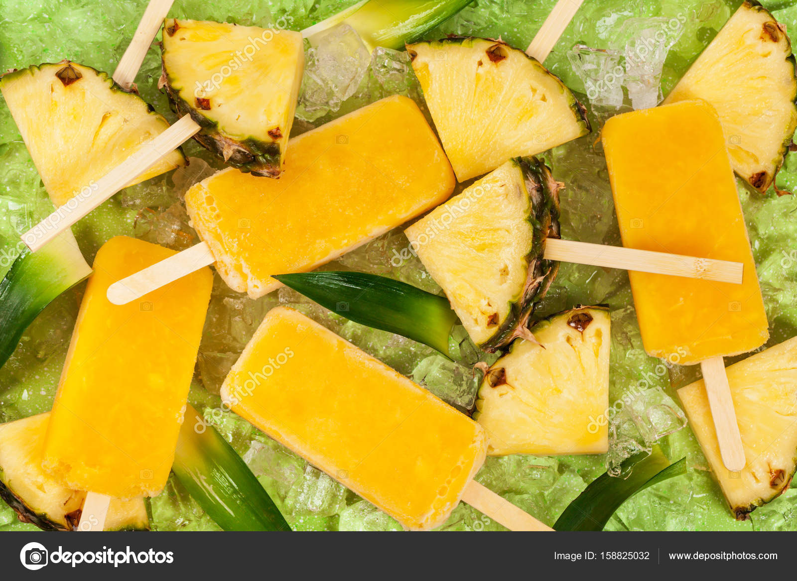 Pineapple Frozen Fruit Bars Stock Photo by ©alisafarov 158825032