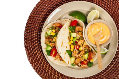 Karides Tacos Mısır ve Avokado Salsa ile