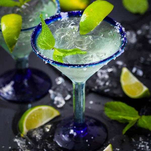 Blue Margarita Cocktail — Stock Photo, Image