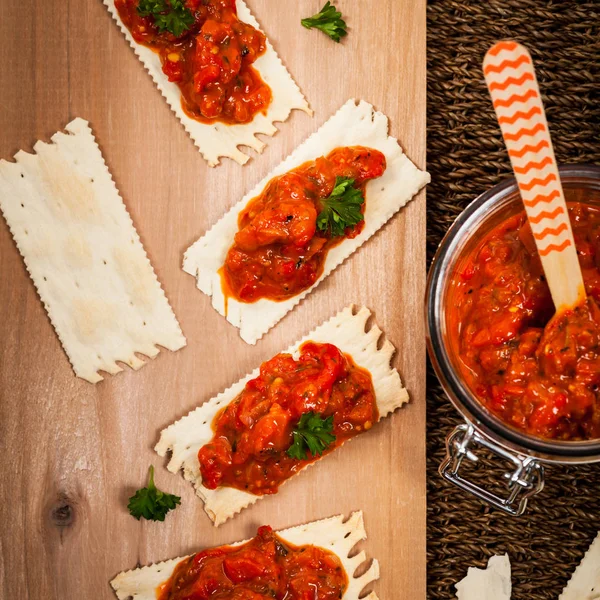 Geroosterde paprika voorgerecht — Stockfoto