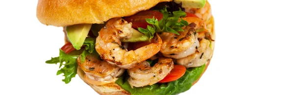 Homemade Shrimp Burgers — Stock Photo, Image