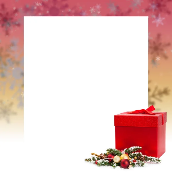 クリスマス カード背景テキストのためのスペースとクリスマスのテーマの背景 選択と集中 — ストック写真