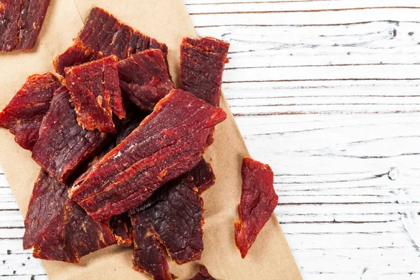 Beef Jerky Enfoque Selectivo — Foto de Stock