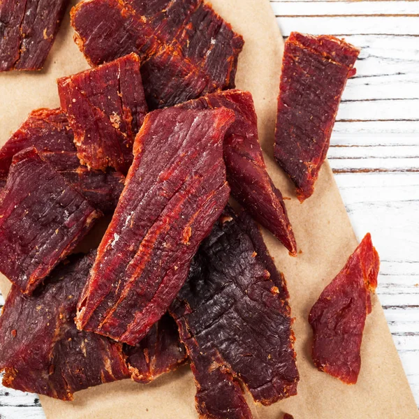 Beef Jerky Enfoque Selectivo — Foto de Stock