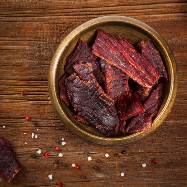 Beef Jerky Enfoque Selectivo — Foto de Stock