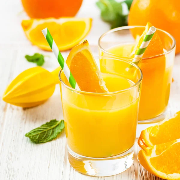 Апельсиновый Сок Селективный Фокус — стоковое фото