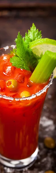 Bloody Mary Cocktail Selectieve Aandacht — Stockfoto