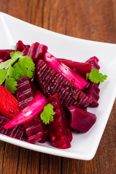 Pickled Beets Salad Selective Focus — Stock Photo, Image