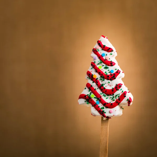Pasteles Árbol Navidad Pops Stick Enfoque Selectivo — Foto de Stock