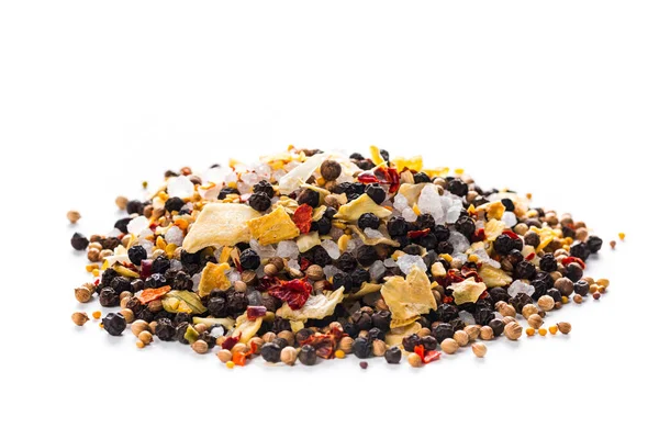 Steak and Chicken Grilling and Roasting Seasoning Spice Isolated on White Background. Macro with Selective focus. — Stock Image Steak Chicken Grilling Roasting Seasoning Spice Isolated White Background Macro Royalty Free Stock Images