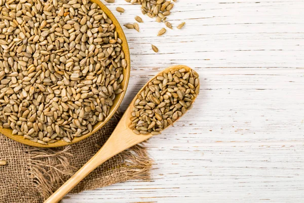 Ayçiçeği Çekirdekleri Kızarmış Tohumlar Arkaplanı. Seçici odak.