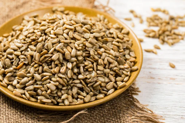 Ayçiçeği Çekirdekleri Kızarmış Tohumlar Arkaplanı. Seçici odak.