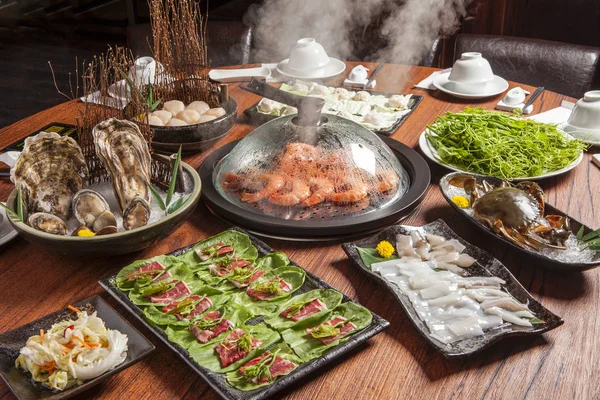 tam set deniz ürünleri Buhar ot / sıcak pot