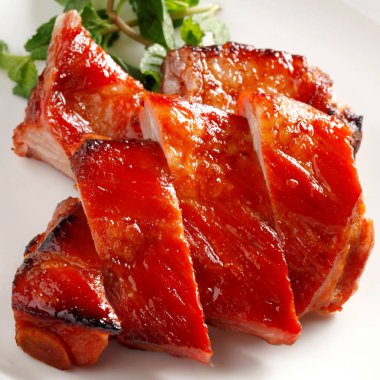 Lezzetli tatlı barbekü domuz eti, Char Siu, Çin mutfağı
