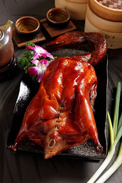 Peking Duck cu ceai, bucătăria tradițională chineză — Fotografie, imagine de stoc