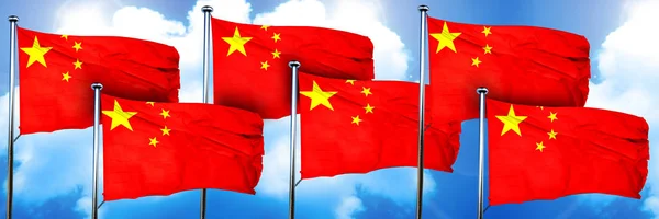 China Flags Rendering Cloud Background — Stock Photo, Image