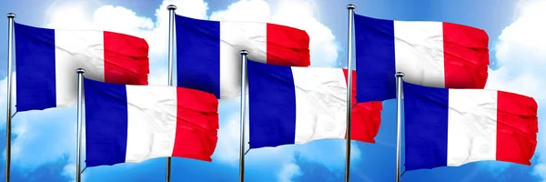 France Flags Rendering Cloud Background — 스톡 사진