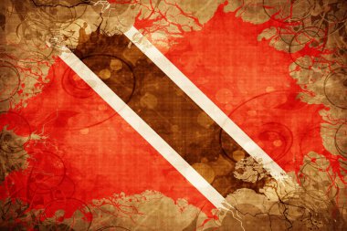 Grunge vintage Trinidad ve tobago bayrak