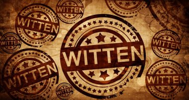 Witten, kağıt arka plan üzerinde vintage damgası