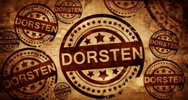 Dorsten, kağıt arka plan üzerinde vintage damgası
