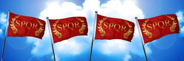 Római Babérkoszorú Zászló Renderelés — Stock Fotó