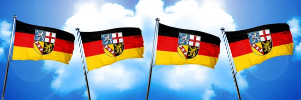 Saarländische Fahne Darstellung — Stockfoto