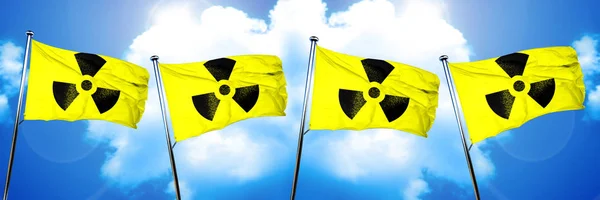 Radiation Warning Flag Rendering — Stock Photo, Image