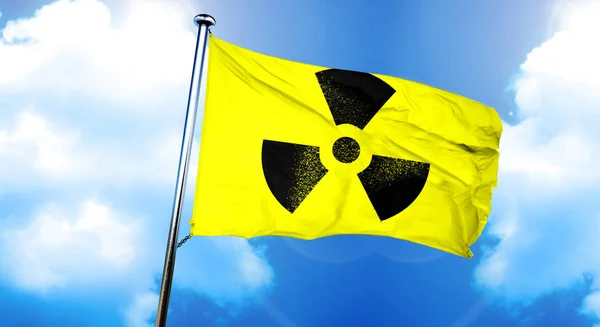 Radiation Warning Flag Rendering — Stock Photo, Image