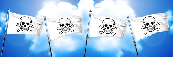 Pirate Flag Flag Rendering — 스톡 사진