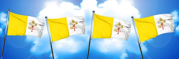 Прапор Папського Стану Рендеринг — стокове фото