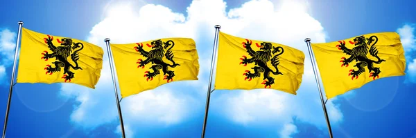 Nord Pas Calais Flagge Rendering — Stockfoto